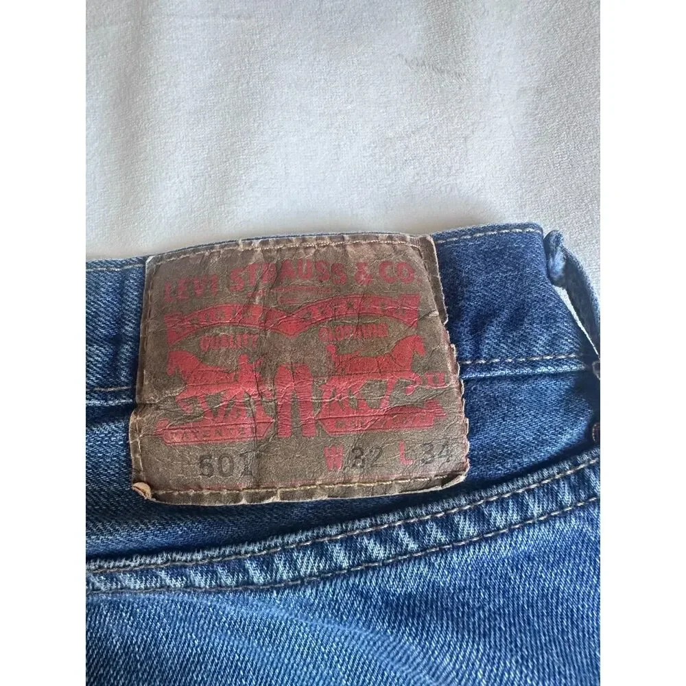 Levi's Men's 501 Original Fit Jeans - Size 32x34 - Blue